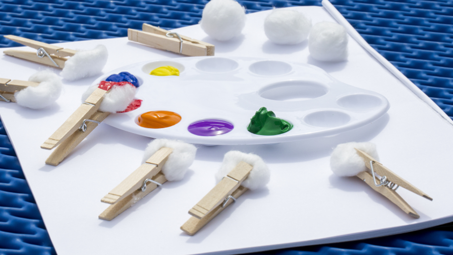 Cotten ball painting