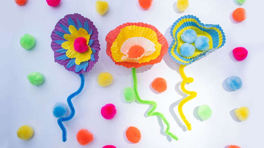 Cupcake Liner Flower Garden
