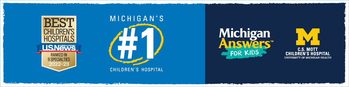  US News & World Report (link is external) ranked Michigan Medicine C.S. Mott Children’s Hospital among the nation’s best children’s hospitals