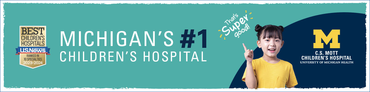 The only children's hospital in Michigan rated among American's best in every category ranked by US News and World Report