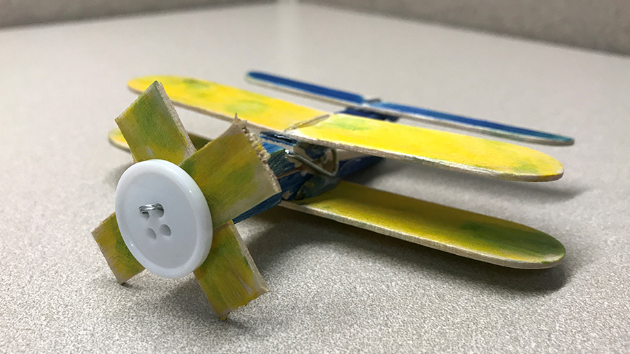Clothespin airplane