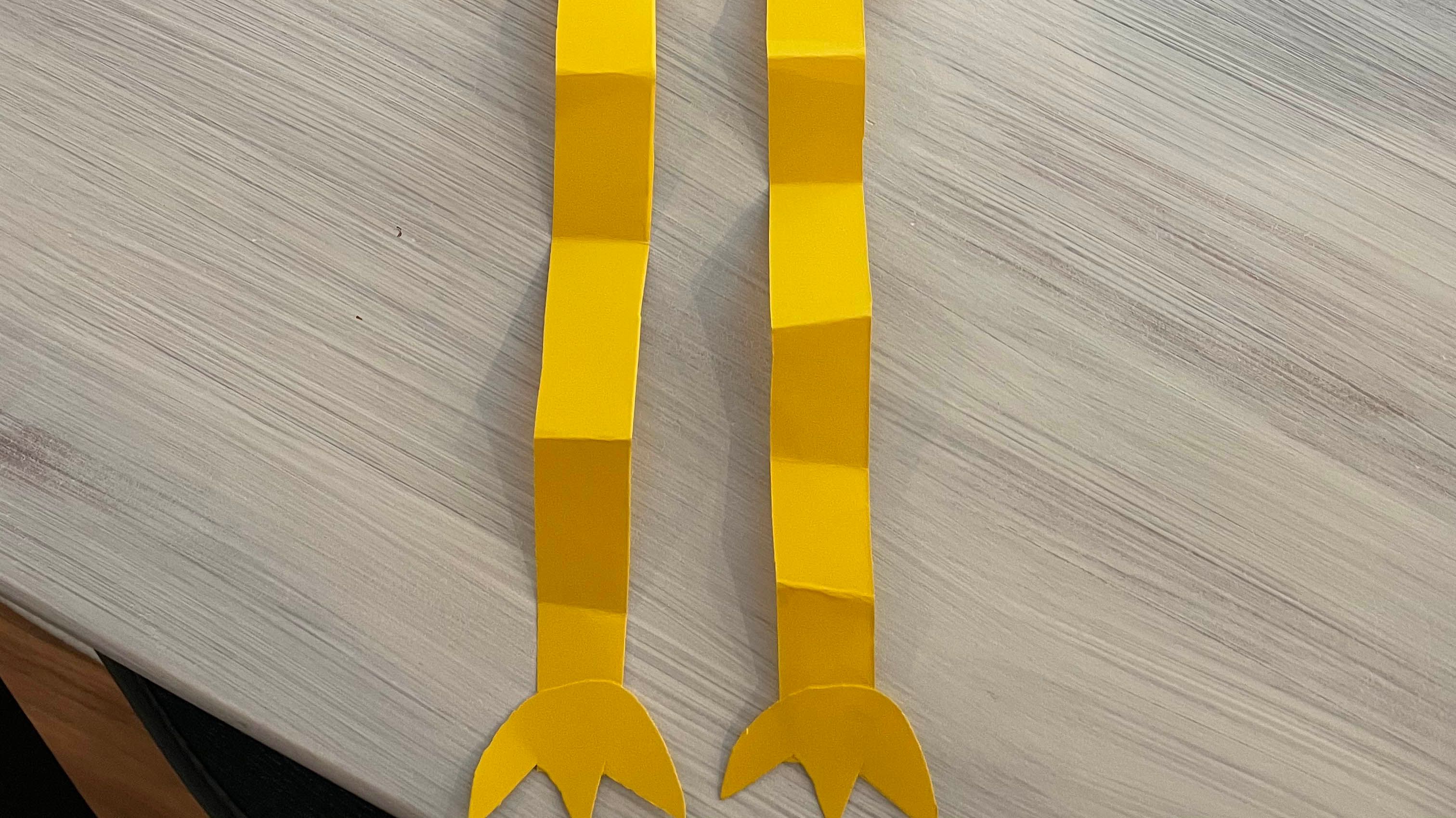 Yellow owl legs and feet cutouts for puppet