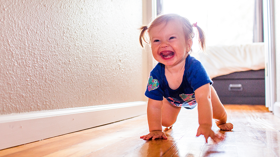 Baby crawling