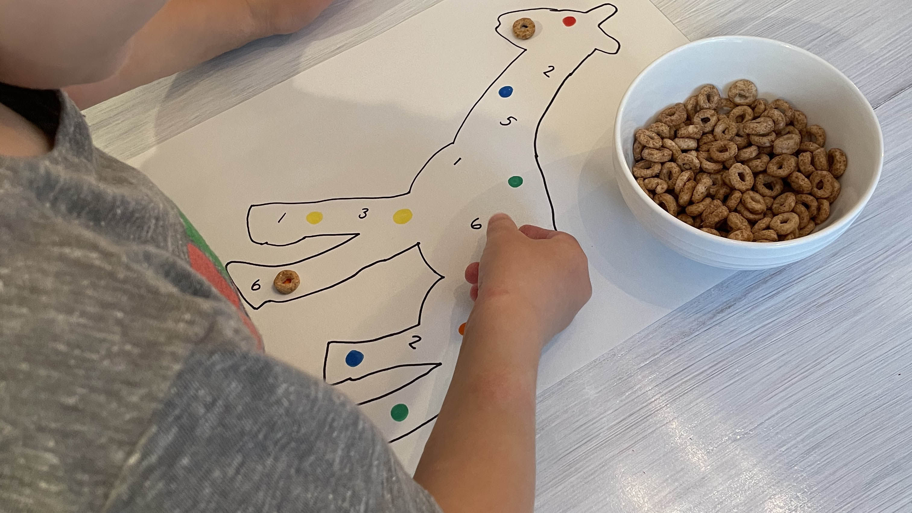 Giraffe bingo for camp little victors