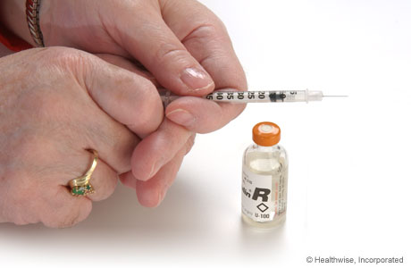Drawing air into the syringe Drawing air into the syringe