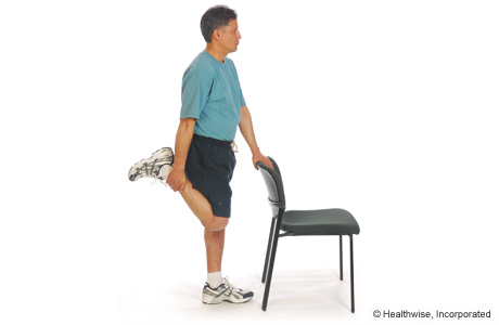 Standing quadriceps stretch Standing quadriceps stretch