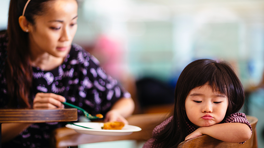 Mother with a picky eater