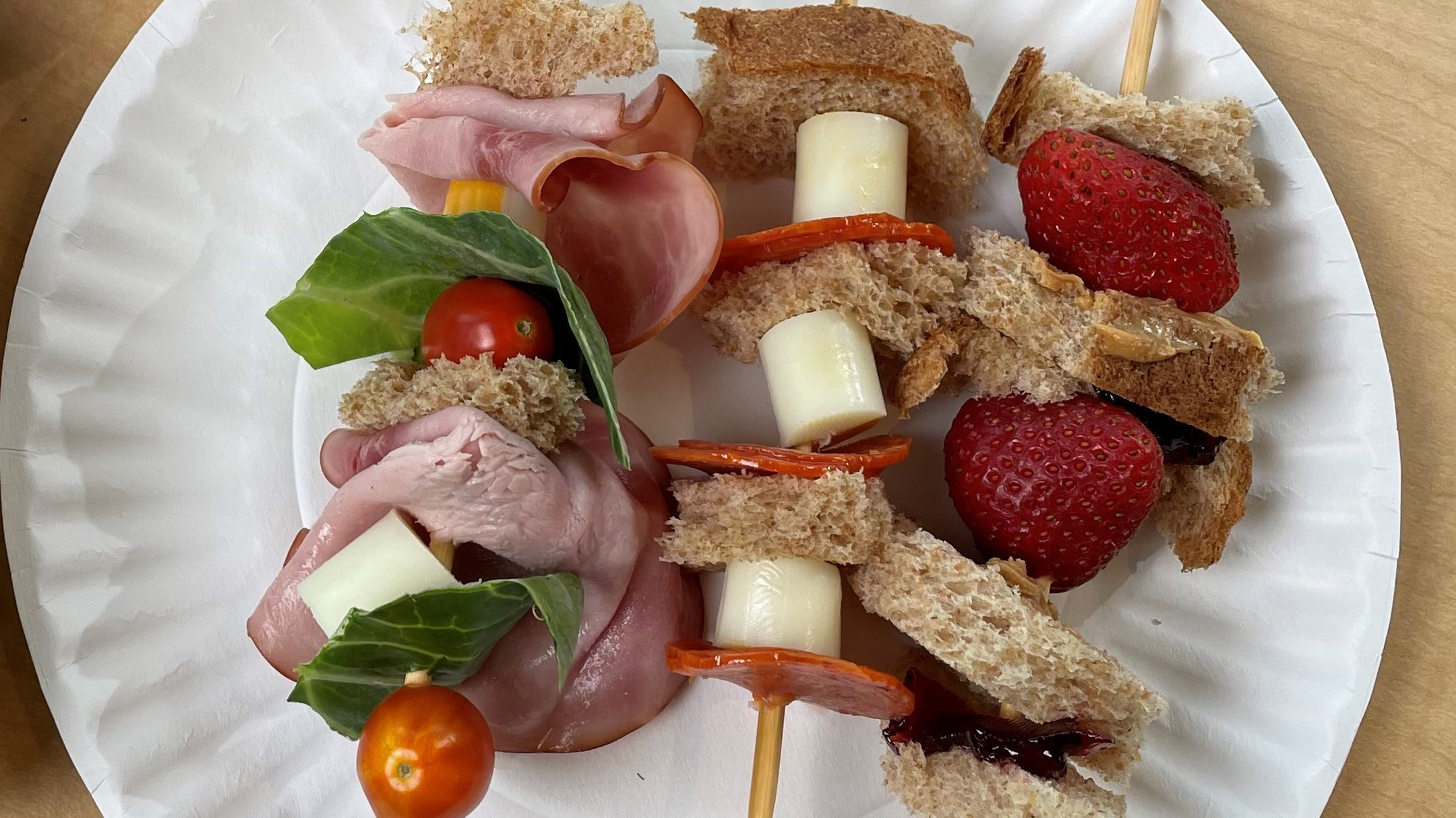 Picnic sandwich on a stick