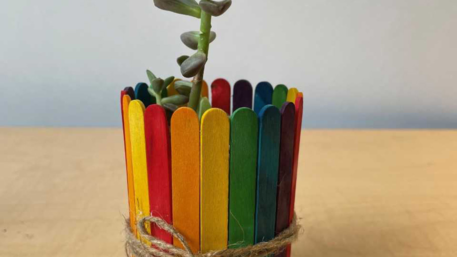 Popsicle flowerpot 