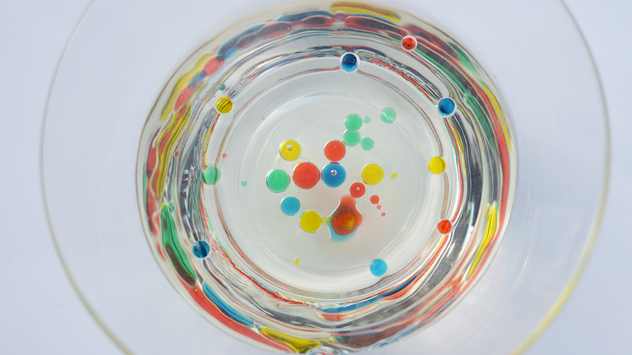 Oil and water rainbow project