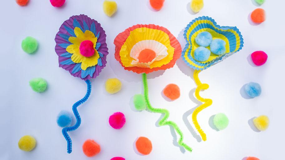Cupcake Liner Flower Garden