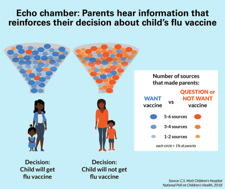does an echo chamber of information impede flu vaccination for