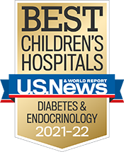 Diabetes and Endocrinology U.S. News and World Report Badge 2021-2022