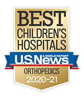 Pediatric Orthopedics U.S. News and World Report Badge 2020-2021
