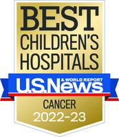 Pediatric Cancer - 2022-23 US News and World Report Best Children's Hospital Badge