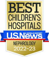 Pediatric Nephrology - 2022-23 US News and World Report Best Children's Hospital Badge 