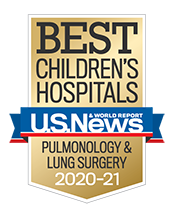 Pediatric Pulmonology and Lung Surgery U.S. News and World Report Badge 2020-2021
