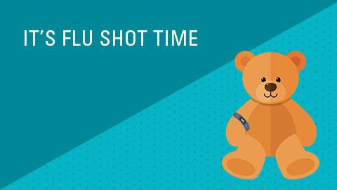 Pediatric Flu Shot Teddy Bear graphic