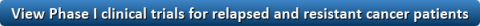 View phase I clinical trials for relapsed and resistant cancer patients