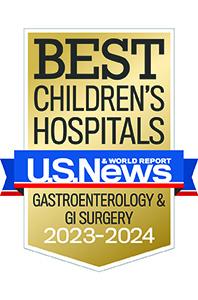 Gastroenterology and GI Surgery US News and World Report Best Children's Hospital Badge