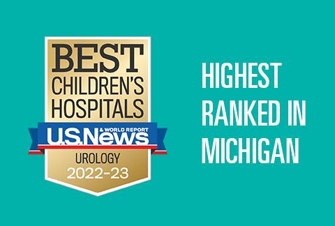 Mott Pediatric Urology program was ranked 1st in Michigan and 24th in the nation by USNWR