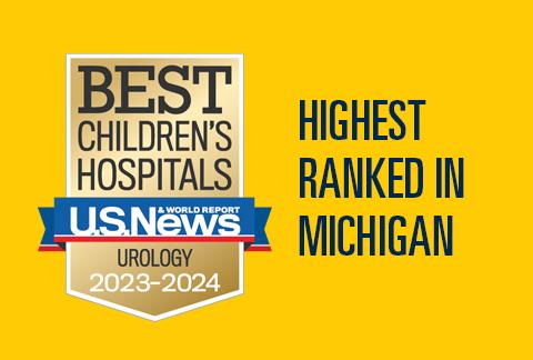 Mott Pediatric Urology program was ranked 1st in Michigan and 24th in the nation by USNWR
