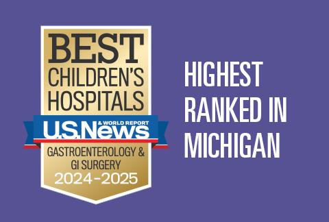 Mott Pediatric Gastroenterology & GI Surgery program ranked 1st in Michigan 